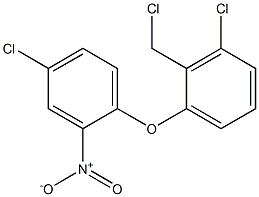 4-chloro-1-[3-chloro-2-(chloromethyl)phenoxy]-2-nitrobenzene Structure