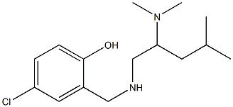 4-chloro-2-({[2-(dimethylamino)-4-methylpentyl]amino}methyl)phenol 구조식 이미지