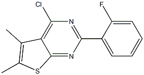4-chloro-2-(2-fluorophenyl)-5,6-dimethylthieno[2,3-d]pyrimidine 구조식 이미지