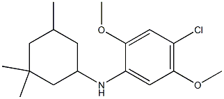 4-chloro-2,5-dimethoxy-N-(3,3,5-trimethylcyclohexyl)aniline Structure