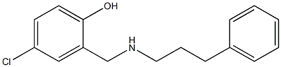 4-chloro-2-{[(3-phenylpropyl)amino]methyl}phenol Structure