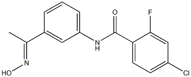 4-chloro-2-fluoro-N-{3-[1-(hydroxyimino)ethyl]phenyl}benzamide 구조식 이미지