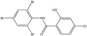 4-chloro-2-hydroxy-N-(2,4,6-tribromophenyl)benzamide 구조식 이미지