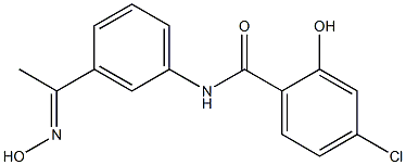 4-chloro-2-hydroxy-N-{3-[1-(hydroxyimino)ethyl]phenyl}benzamide Structure