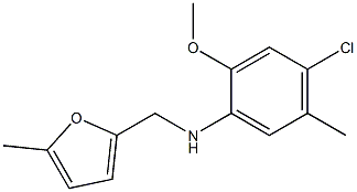 4-chloro-2-methoxy-5-methyl-N-[(5-methylfuran-2-yl)methyl]aniline Structure