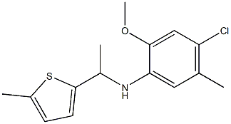 4-chloro-2-methoxy-5-methyl-N-[1-(5-methylthiophen-2-yl)ethyl]aniline Structure