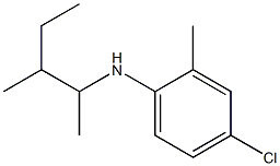 4-chloro-2-methyl-N-(3-methylpentan-2-yl)aniline 구조식 이미지