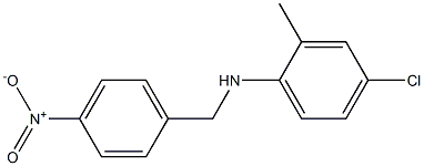 4-chloro-2-methyl-N-[(4-nitrophenyl)methyl]aniline Structure