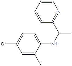 4-chloro-2-methyl-N-[1-(pyridin-2-yl)ethyl]aniline Structure