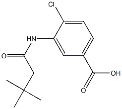 4-chloro-3-[(3,3-dimethylbutanoyl)amino]benzoic acid Structure