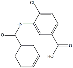 4-chloro-3-[(cyclohex-3-en-1-ylcarbonyl)amino]benzoic acid Structure