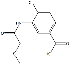 4-chloro-3-[2-(methylsulfanyl)acetamido]benzoic acid 구조식 이미지