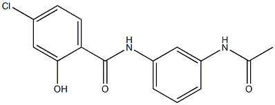 4-chloro-N-(3-acetamidophenyl)-2-hydroxybenzamide 구조식 이미지