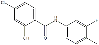 4-chloro-N-(3-fluoro-4-methylphenyl)-2-hydroxybenzamide 구조식 이미지