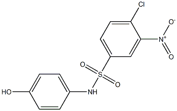 4-chloro-N-(4-hydroxyphenyl)-3-nitrobenzene-1-sulfonamide 구조식 이미지