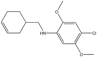 4-chloro-N-(cyclohex-3-en-1-ylmethyl)-2,5-dimethoxyaniline Structure