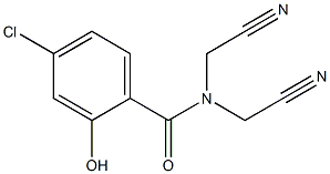 4-chloro-N,N-bis(cyanomethyl)-2-hydroxybenzamide Structure