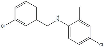 4-chloro-N-[(3-chlorophenyl)methyl]-2-methylaniline 구조식 이미지