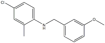 4-chloro-N-[(3-methoxyphenyl)methyl]-2-methylaniline 구조식 이미지