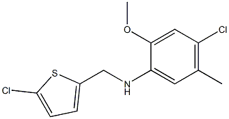 4-chloro-N-[(5-chlorothiophen-2-yl)methyl]-2-methoxy-5-methylaniline 구조식 이미지