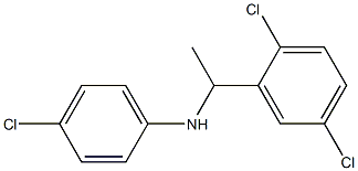 4-chloro-N-[1-(2,5-dichlorophenyl)ethyl]aniline Structure
