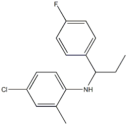 4-chloro-N-[1-(4-fluorophenyl)propyl]-2-methylaniline Structure