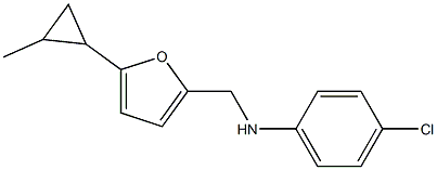 4-chloro-N-{[5-(2-methylcyclopropyl)furan-2-yl]methyl}aniline Structure