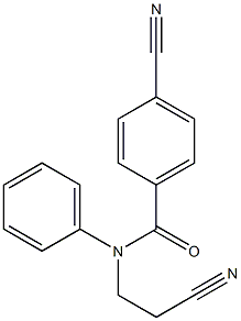 4-cyano-N-(2-cyanoethyl)-N-phenylbenzamide 구조식 이미지