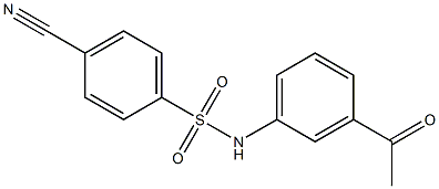 4-cyano-N-(3-acetylphenyl)benzene-1-sulfonamide Structure