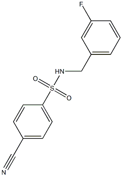 4-cyano-N-[(3-fluorophenyl)methyl]benzene-1-sulfonamide Structure