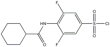 4-cyclohexaneamido-3,5-difluorobenzene-1-sulfonyl chloride 구조식 이미지