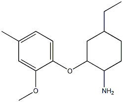 4-ethyl-2-(2-methoxy-4-methylphenoxy)cyclohexan-1-amine 구조식 이미지