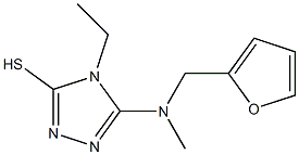 4-ethyl-5-[(2-furylmethyl)(methyl)amino]-4H-1,2,4-triazole-3-thiol 구조식 이미지