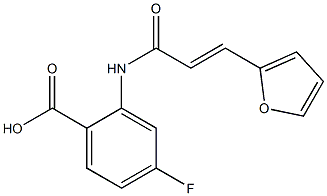 4-fluoro-2-[3-(furan-2-yl)prop-2-enamido]benzoic acid Structure