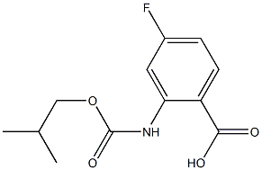 4-fluoro-2-{[(2-methylpropoxy)carbonyl]amino}benzoic acid 구조식 이미지