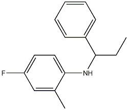 4-fluoro-2-methyl-N-(1-phenylpropyl)aniline Structure