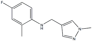 4-fluoro-2-methyl-N-[(1-methyl-1H-pyrazol-4-yl)methyl]aniline Structure