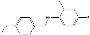 4-fluoro-2-methyl-N-{[4-(methylsulfanyl)phenyl]methyl}aniline 구조식 이미지