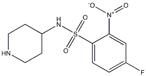 4-fluoro-2-nitro-N-(piperidin-4-yl)benzene-1-sulfonamide 구조식 이미지