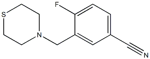 4-fluoro-3-(thiomorpholin-4-ylmethyl)benzonitrile Structure