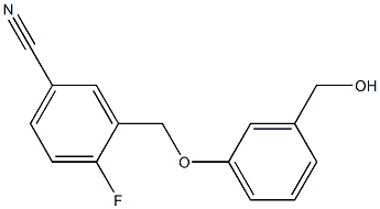 4-fluoro-3-[3-(hydroxymethyl)phenoxymethyl]benzonitrile Structure