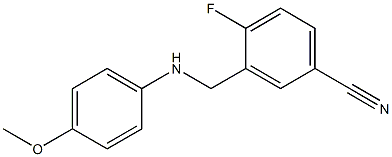 4-fluoro-3-{[(4-methoxyphenyl)amino]methyl}benzonitrile Structure