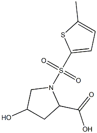 4-hydroxy-1-[(5-methylthiophene-2-)sulfonyl]pyrrolidine-2-carboxylic acid Structure