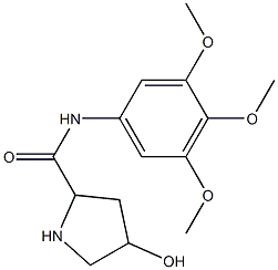 4-hydroxy-N-(3,4,5-trimethoxyphenyl)pyrrolidine-2-carboxamide 구조식 이미지