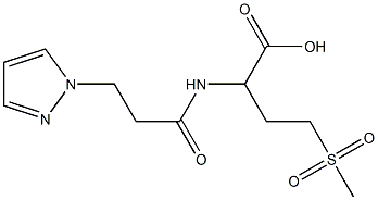 4-methanesulfonyl-2-[3-(1H-pyrazol-1-yl)propanamido]butanoic acid 구조식 이미지