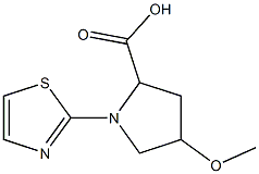 4-methoxy-1-(1,3-thiazol-2-yl)pyrrolidine-2-carboxylic acid 구조식 이미지