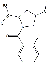 4-methoxy-1-(2-methoxybenzoyl)pyrrolidine-2-carboxylic acid 구조식 이미지