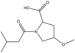 4-methoxy-1-(3-methylbutanoyl)pyrrolidine-2-carboxylic acid 구조식 이미지