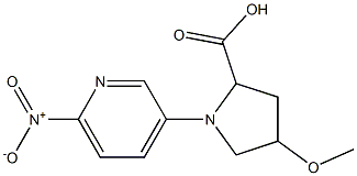 4-methoxy-1-(6-nitropyridin-3-yl)pyrrolidine-2-carboxylic acid 구조식 이미지