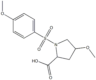 4-methoxy-1-[(4-methoxybenzene)sulfonyl]pyrrolidine-2-carboxylic acid Structure